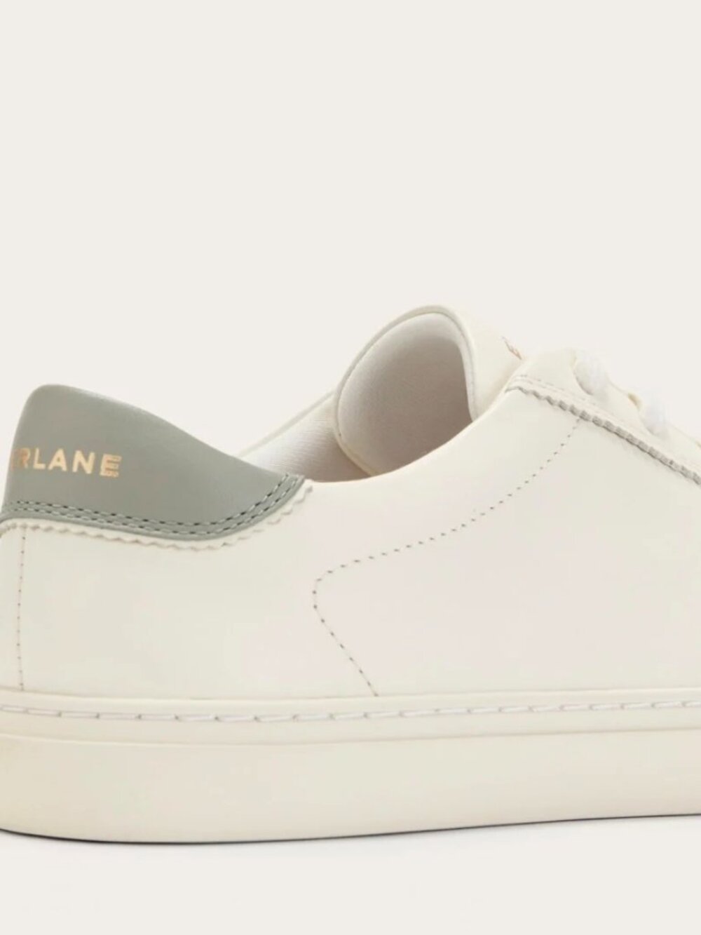Everlane Day Sneaker White Leather Grey Shadow Women's Sizes NEW  Tennis Prep - Picture 3 of 15
